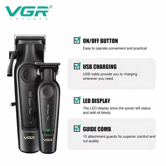 GR V- 197 & 995 Shadowtrim Barber Combo Set Clippers 2pcs