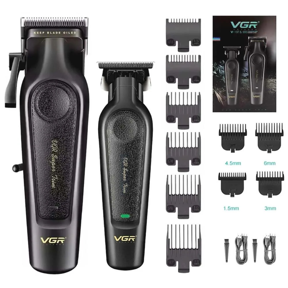 GR V- 197 & 995 Shadowtrim Barber Combo Set Clippers 2pcs