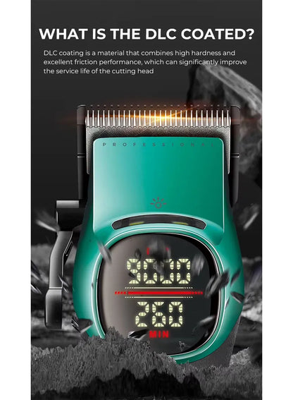 Professional Clipper & Trimmer Set, 9000 & 8000 RPM Motors, Infinity Speed Control, LED Screen, USB & Magnetic Charging & Full Comb Kit V-885S2