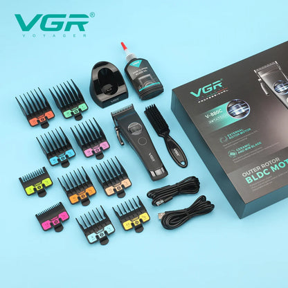 VGR V-880C Professional Hair Clipper Trimmer Cordless Barber Haircut Kit Ceramic