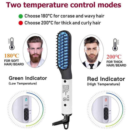 Pro Beard Straightener with Ceramic Tourmaline Coated Barrel brush